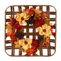22"D Blooming Magnolia Wreath With 24"L Bamboo Basket