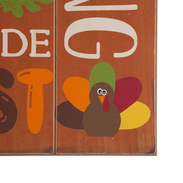 24.00"H Thanksgiving Wooden Word Sign Hanging Decor