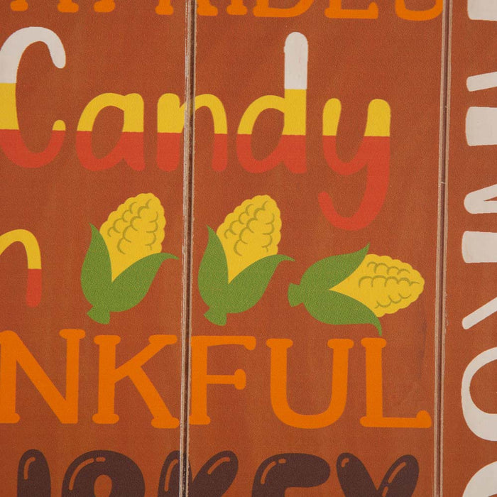 24.00"H Thanksgiving Wooden Word Sign Hanging Decor