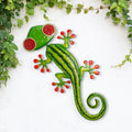 24.25"L Whimsical Metal Watermelon Gecko Wall Décor