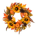 24"D Yellow/Orange Sunflower Wreath