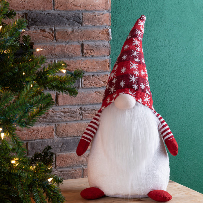 24"H Fabric Christmas Gnome Standing Décor