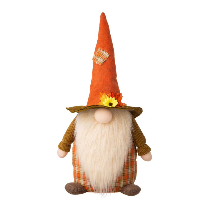 24"H Fall Fabric Gnome Standing Decor