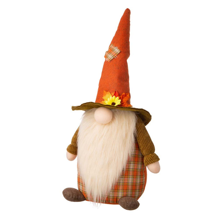 24"H Fall Fabric Gnome Standing Decor