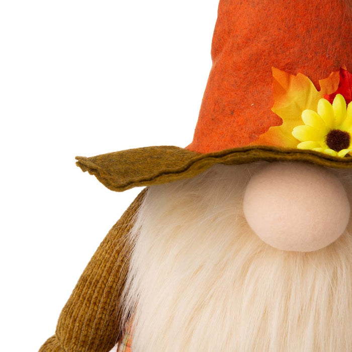 24"H Fall Fabric Gnome Standing Decor