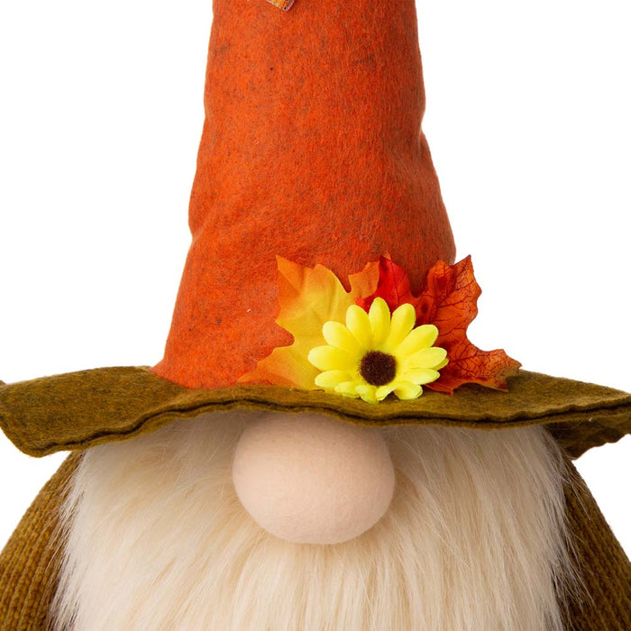 24"H Fall Fabric Gnome Standing Decor