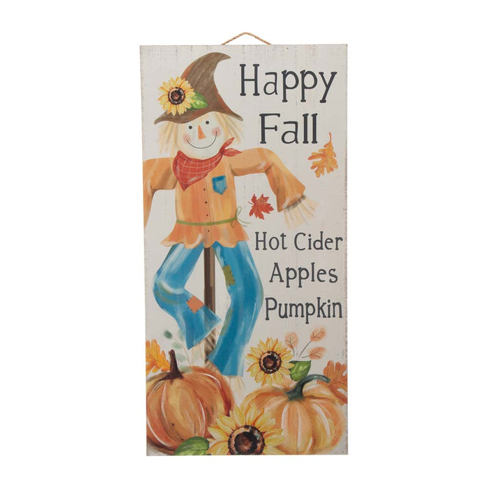 24"H Fall Wooden Scarecrow Hanging Decor