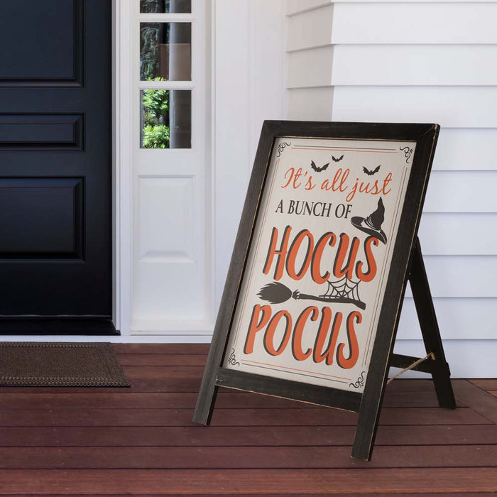24"H Halloween Wooden Sanding Easel Sign Decor or Hanging Decor (Two Function)