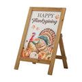 24"H Thanksgiving Wooden Turkey Easel Porch Sign