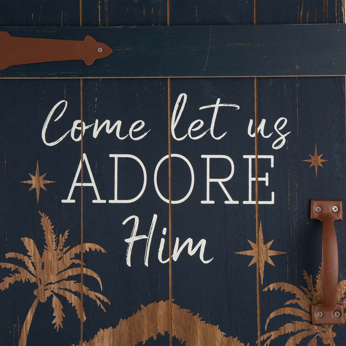 24"H Wooden Nativity Wall Décor