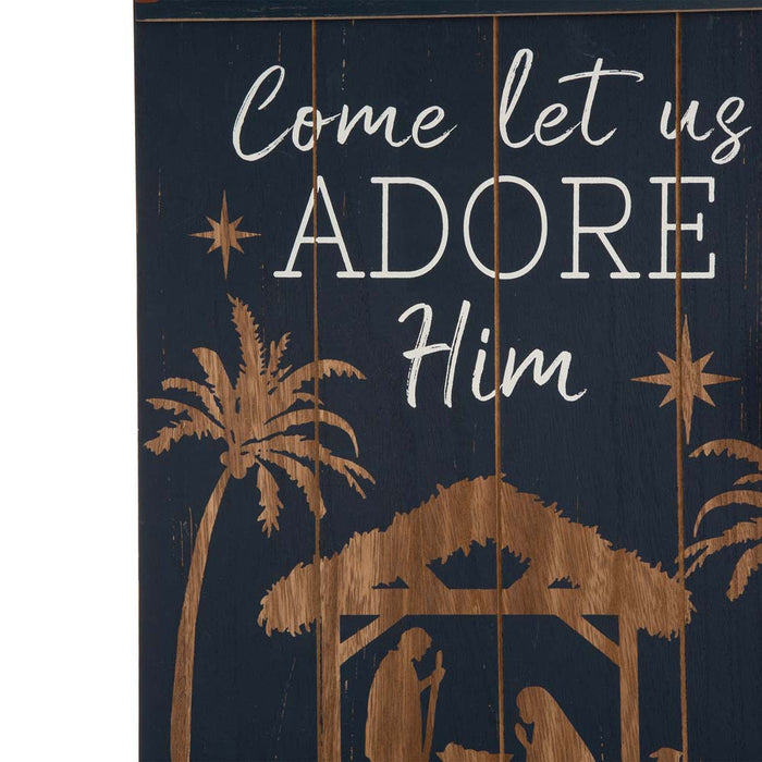 24"H Wooden Nativity Wall Décor