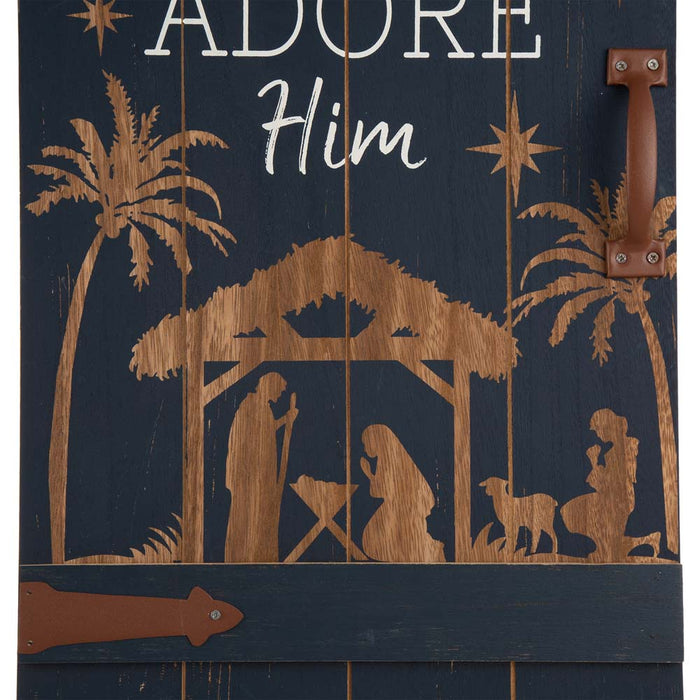24"H Wooden Nativity Wall Décor