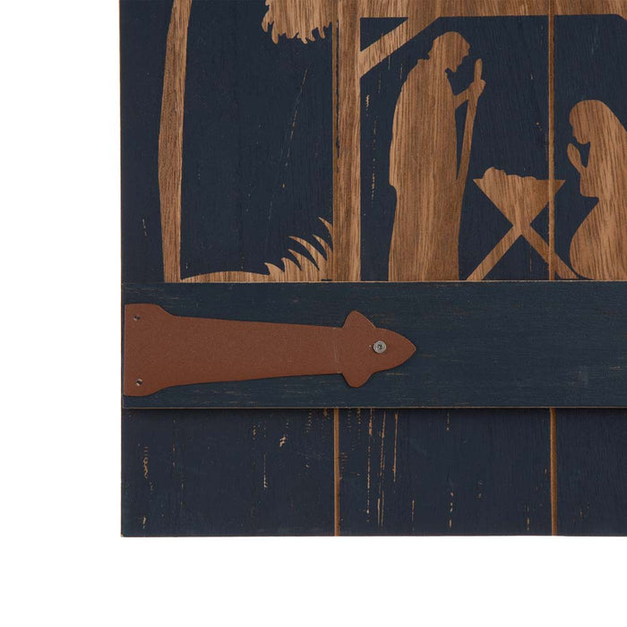24"H Wooden Nativity Wall Décor