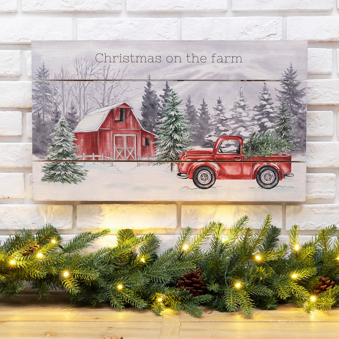 24"L Wooden Farmhouse Hanging Wall Decor