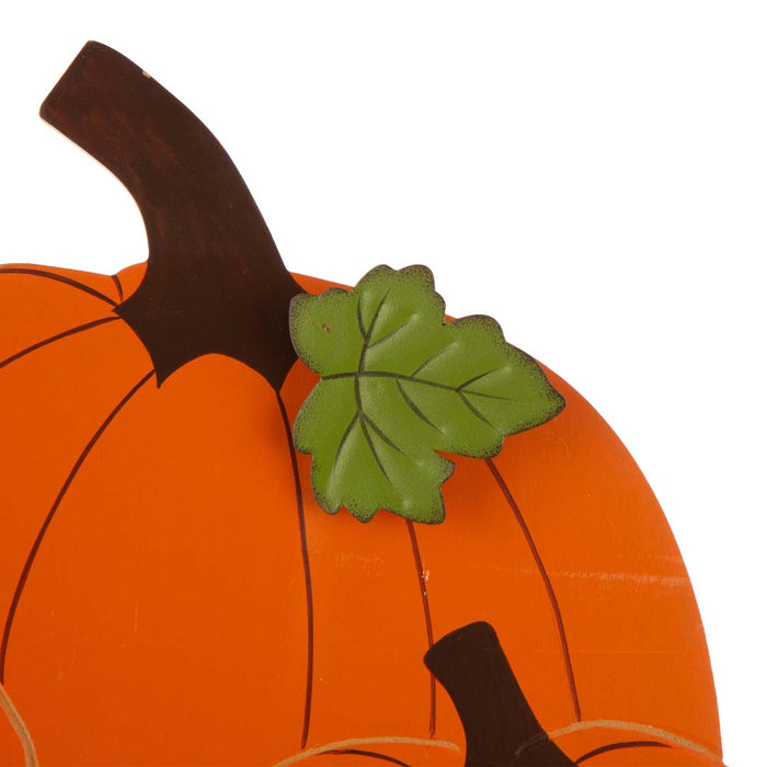 26.38"H Fall Metal/Wooden Pumpkin Cart Yard Stake/Hanging Decor