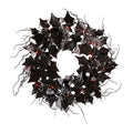 26"D Lighted Halloween Bat Wreath