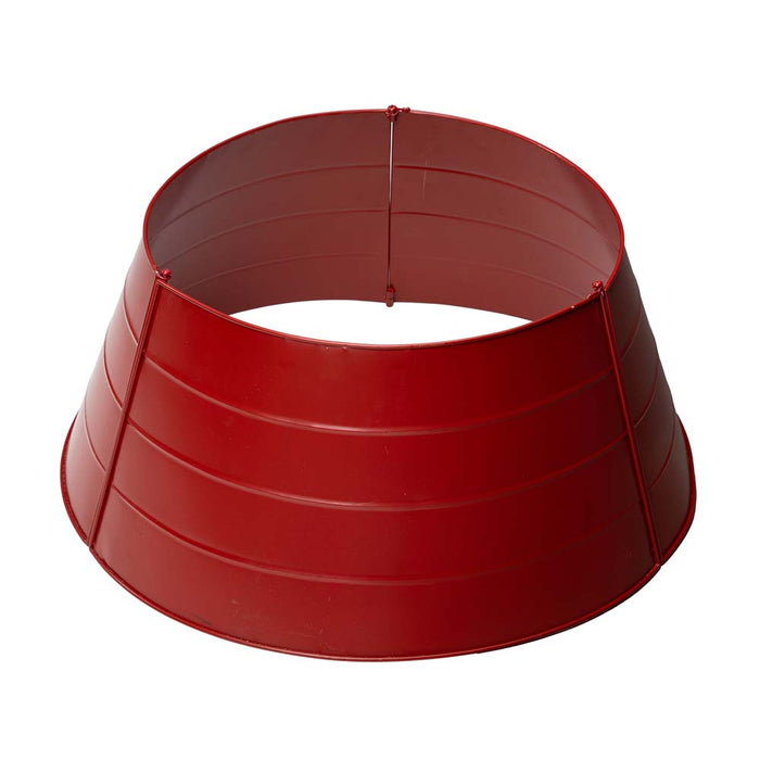 26"D Red Metal Tree Collar