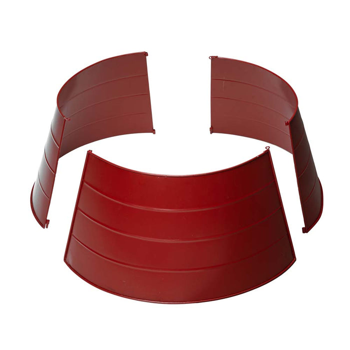 26"D Red Metal Tree Collar