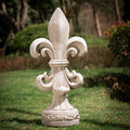27.25"H MGO Standing Fleur De Lis Garden Statue