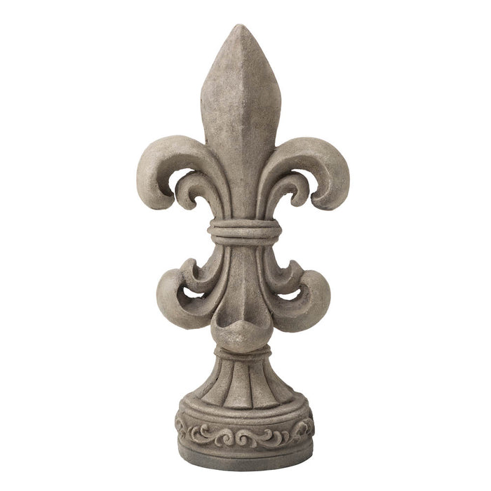 27.25"H MGO Standing Fleur De Lis Garden Statue