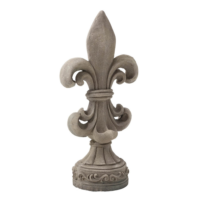 27.25"H MGO Standing Fleur De Lis Garden Statue