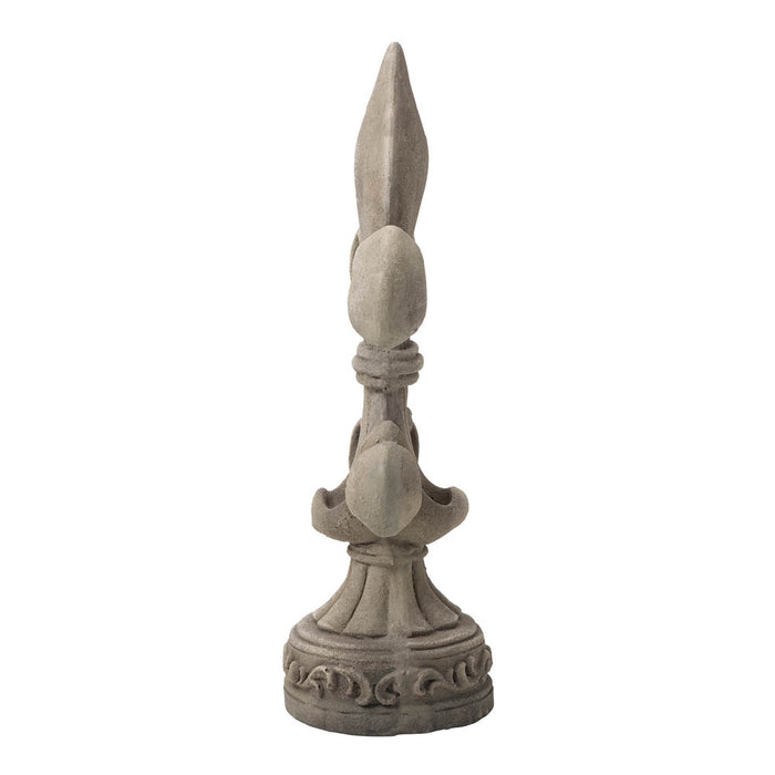27.25"H MGO Standing Fleur De Lis Garden Statue