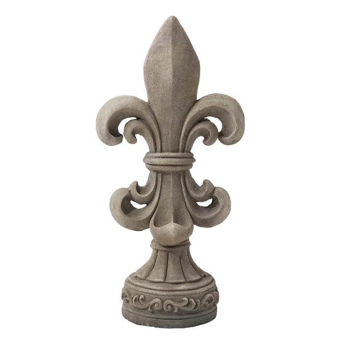 27.25"H MGO Standing Fleur De Lis Garden Statue
