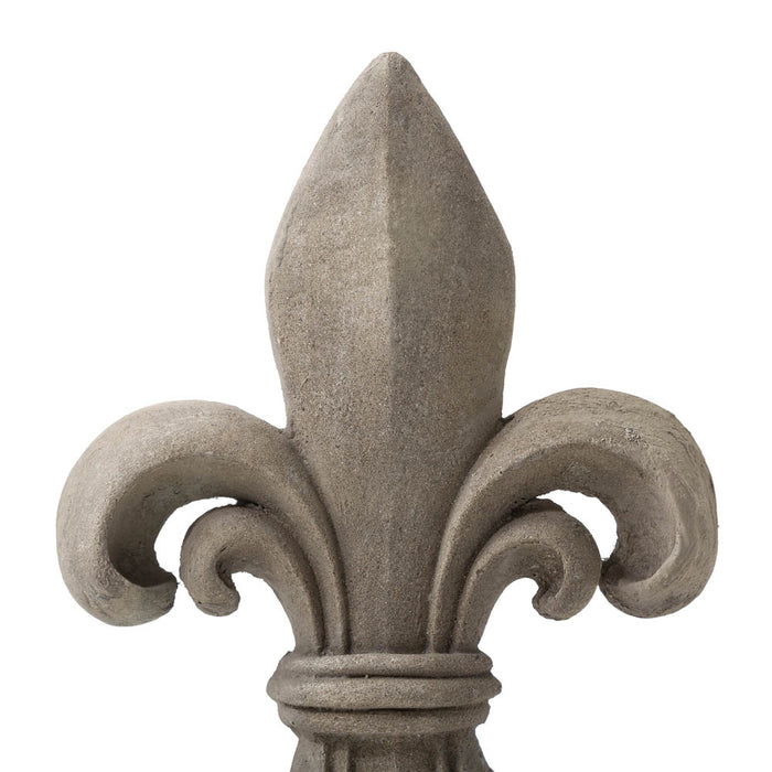 27.25"H MGO Standing Fleur De Lis Garden Statue