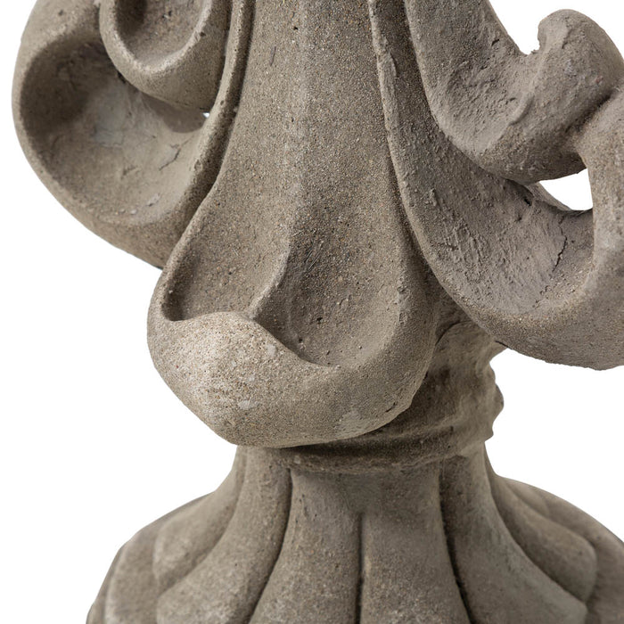 27.25"H MGO Standing Fleur De Lis Garden Statue