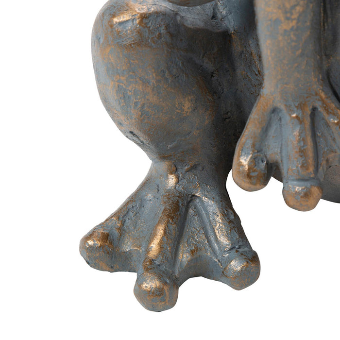 28.25"H Bronze MGO Stacked Frog Statue
