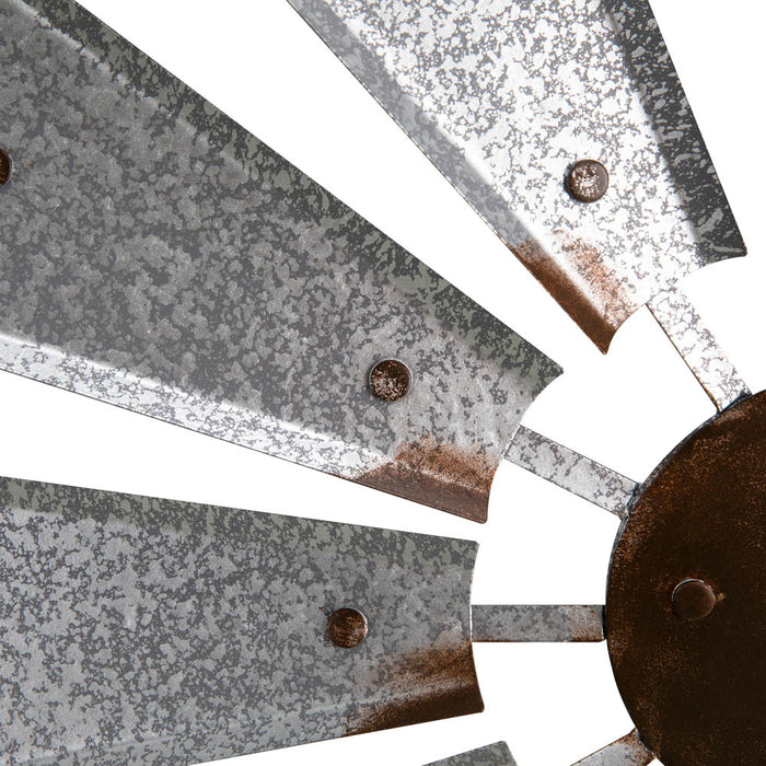 28.50"D Farmhouse Metal Galvanized Wind Spinner Wall Décor