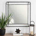 29.50"H Oversized Square Wall Mirror with Metal Frame