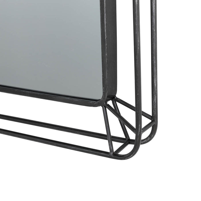 29.50"H Oversized Square Wall Mirror with Metal Frame