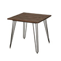 29.53"H Industrial Steel Hairpin Leg Dining Table with Elm Wood Top