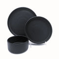 3 Piece Place Setting American Modern Matte Black