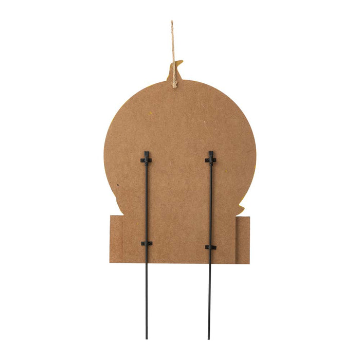 30"H Halloween Wooden & Metal "Witch is making poison" Yard Stake or Wall Décor (Two Functions)