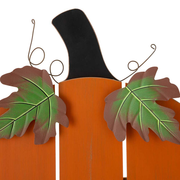 30"H Lighted Wooden Cutout Pumpkin Porch Decor