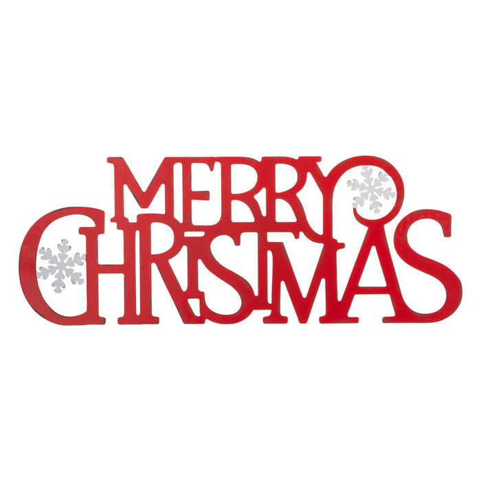 30"L Metal "MERRY CHRISTMAS" Wall Decor