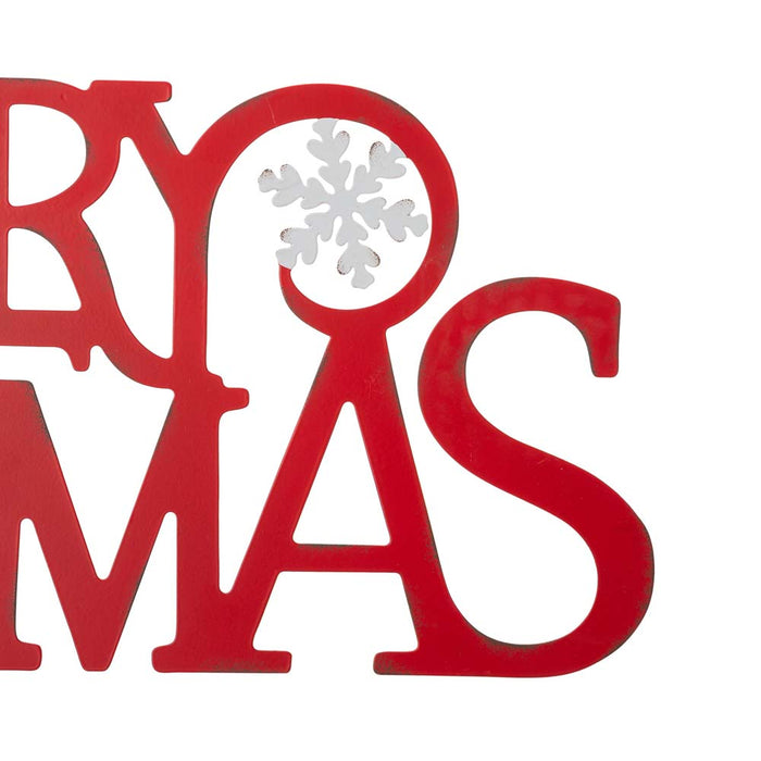 30"L Metal "MERRY CHRISTMAS" Wall Decor