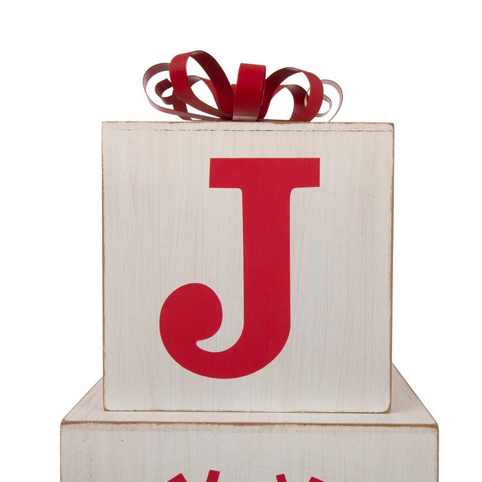 31.89"H Wooden Block Wording Porch Sign - JOY