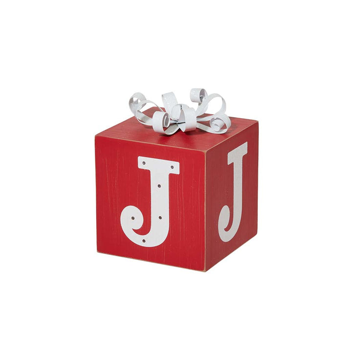32"H Lighted Wooden Stacked Block "JOY" Porch Sign Boxes