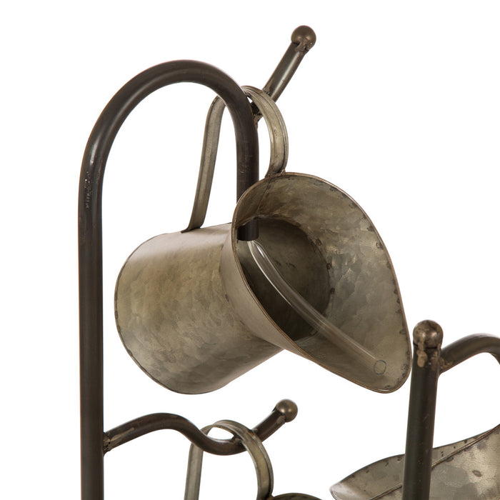 33.25"H Farmhouse Galvanized Metal Cascading Water Fountain