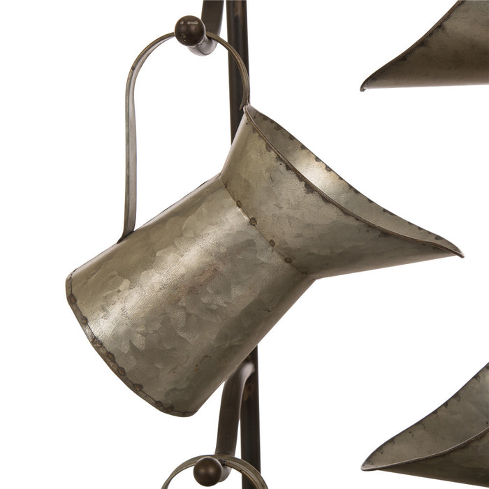 33.25"H Farmhouse Galvanized Metal Cascading Water Fountain