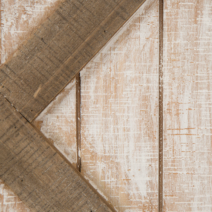 35.25"H Farmhouse Wooden Barn Door Wall Decor, Set of 2
