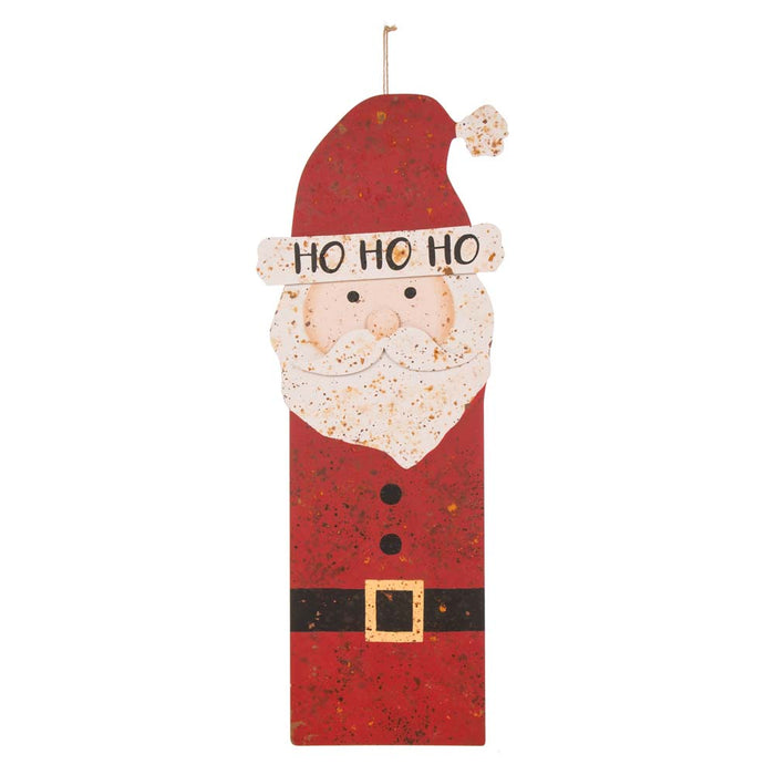 35.98"H Rusty Metal Santa Decor