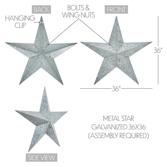 36" Galvanized Barn Star - Primitive Star Quilt Shop