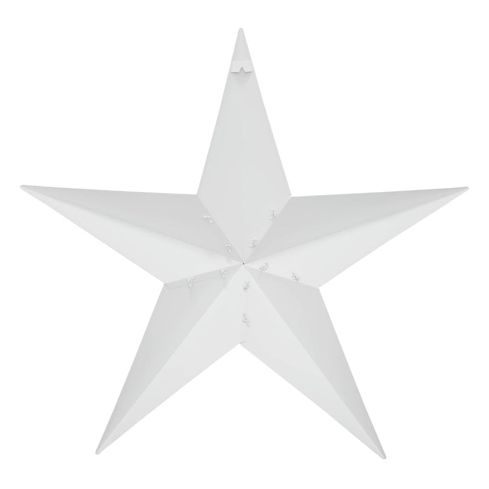 36" Satin White Metal Barn Star - Primitive Star Quilt Shop