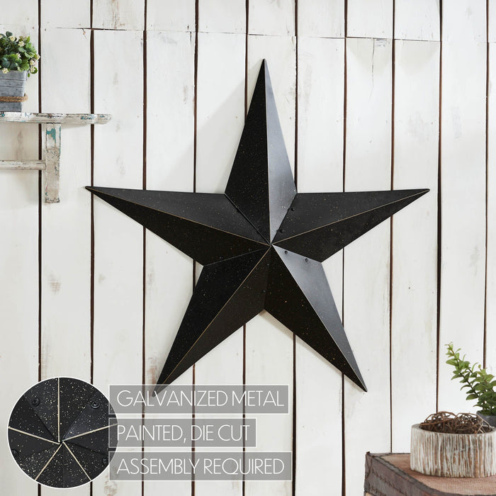 36" Speckled Black Barn Star - Primitive Star Quilt Shop