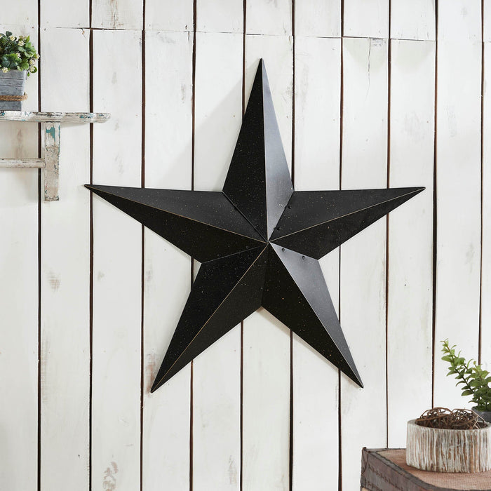 36" Speckled Black Barn Star - Primitive Star Quilt Shop