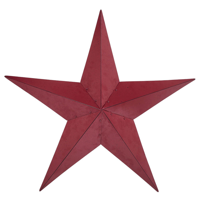 36" Speckled Cranberry Barn Star - Primitive Star Quilt Shop